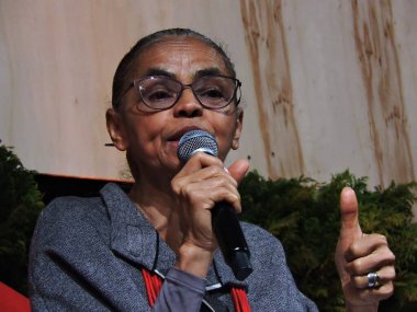Sao Paulo (SP), Brezilya 26 Eylül 2025 - Çevre ve İklim Değişikliği Bakanı Marina Silva, Sao Paulo Anhembi ilçesinde Semesp tarafından düzenlenen 27. Ulusal Yüksek Öğrenim Forumuna katıldı (leandro chemalle / thenews2)