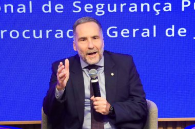 Sao Paulo (SP), 26 Eylül, kamu / güvenlik / ticari / dernek / SP - Dr. Mario Sarrubbo Ulusal Kamu Güvenliği Bakanı, Milli Güvenlik Sempozyumuna katıldı. ACSP karargahı. (Marcelo estevao.) (Yeni 2.)