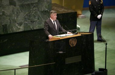 UNGA 80 Genel Kurul Müzakeresi. 24 Eylül 2025, New York, ABD: Hırvatistan Cumhurbaşkanı. (niyi fote\ theenews2)