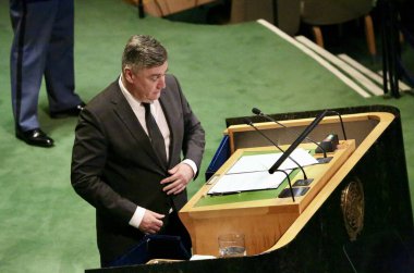 UNGA 80 Genel Kurul Müzakeresi. 24 Eylül 2025, New York, ABD: Hırvatistan Cumhurbaşkanı. (niyi fote\ theenews2)