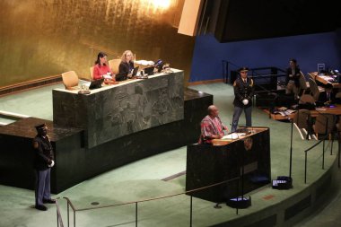 25 Eylül 2025, New York, ABD: Gana Cumhuriyeti Başkanı Ekselansları John Dramani Mahama BM genel merkezinde gerçekleşen UNGA 80 Genel Kurul Toplantısına hitaben bir konuşma yaptı. (niyi fote\ theenews2)   