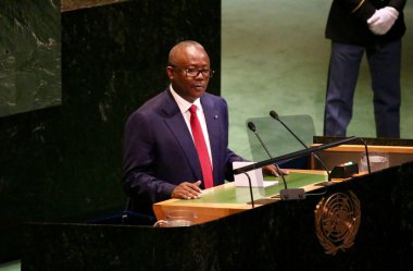 UNGA 80 Genel Kurul Müzakeresi. 25 Eylül 2025, New York, ABD: Gine-Bissau Cumhuriyeti Cumhurbaşkanı Hazretleri Umaro Sissoco Embalo, UNGA 80 Genel Kurul Toplantısına seslendi. (niyi fote\ theenews2)    