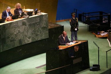 25 Eylül 2025, New York, ABD: Majesteleri Kral III. Mswati, Eswatini Krallığı Başkanı Birleşmiş Milletler genel merkezinde gerçekleşen UNGA 80 Genel Kurul Toplantısına seslendi (niyi fote / thenews2)