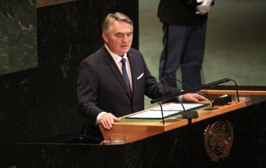 UNGA 80 Genel Kurul Müzakeresi. 25 Eylül 2025, New York, ABD: Bosna-Hersek. (niyi fote\ theenews2)