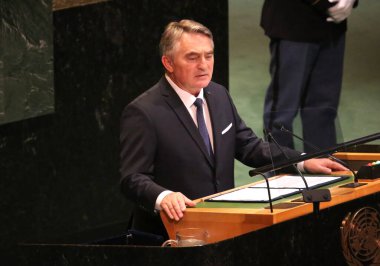 UNGA 80 Genel Kurul Müzakeresi. 25 Eylül 2025, New York, ABD: Bosna-Hersek. (niyi fote\ theenews2)