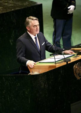 UNGA 80 Genel Kurul Müzakeresi. 25 Eylül 2025, New York, ABD: Bosna-Hersek. (niyi fote\ theenews2)