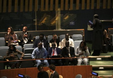 UNGA 80 Genel Kurul Müzakeresi. 25 Eylül 2025, New York, ABD: UNGA 80 Genel Kurul Müzakeresi 'nde Gambiya delegeleri New York' taki BM genel merkezinde gerçekleşiyor. (niyi fote\ theenews2)