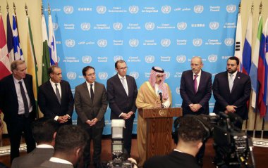 25 Eylül 2025, New York, ABD: Gazze 'de İnsani Yardım ve Barış Üzerine Ortak Basın Karşılaşması. (niyi fote\ theenews2)   