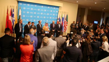 25 Eylül 2025, New York, ABD: Gazze 'de İnsani Yardım ve Barış Üzerine Ortak Basın Karşılaşması. (niyi fote\ theenews2)   