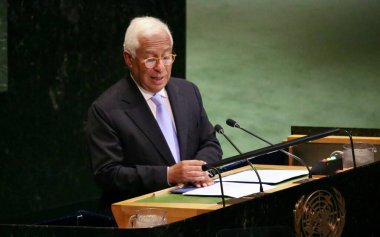 UNGA 80 Genel Kurul Müzakeresi. 25 Eylül 2025, New York, ABD: Avrupa Birliği Avrupa Konseyi Başkanı Ekselansları Antonio Costa UNGA 80 Genel Kurul Toplantısına seslendi. (niyi fote\ theenews2)   