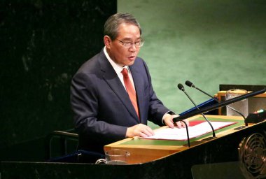 26 Eylül 2025, New York, ABD: Ekselansları Li Qiang Genel Kurul 'un 80. oturumunda (niyi fote / theenews2)