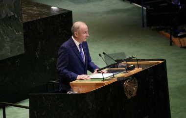 26 Eylül 2025, New York, ABD: Lüksemburg Büyük Dükalığı Başbakanı Luc Frieden BM genel merkezinde gerçekleşen UNGA 80 Genel Kurul Toplantısına (niyi fote / theenews2)