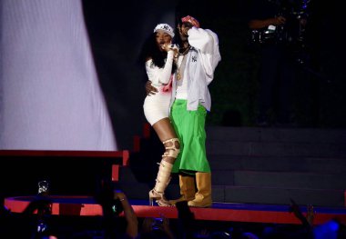 27 Eylül 2025, New York, ABD: Ayra Starr ve Rema, Global Vatandaş Festivali 2025 'in sahnesinde Central Park' ta (niyi fote / thews2)