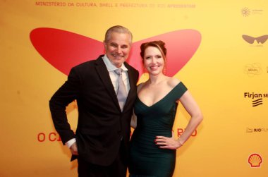 Rio de Janeiro (rj), 10 / 02 / 2025 - aktör Edson Celulari ve eşi Karin Roepke, 2 Ekim 2025 tarihinde Odeon Sineması 'nda düzenlenen Rio de Janeiro film festivalinin prömiyeri sırasında. (Onofre Veras / Yeni2) 