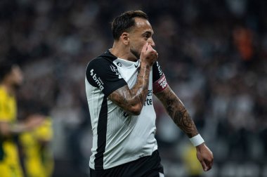 Sao Paulo (SP), 10 / 4 / 2025 - Maycon, Brezilya Futbol Şampiyonası 'nın 27. turu için geçerli olan Corinthians ve Mirassol arasındaki maçtaki golünü 4 Ekim 2025 Cumartesi gecesi kutluyor. (ronaldo barre to\ the new 2)