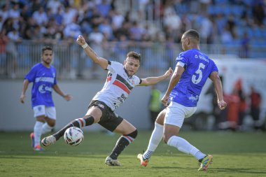 Itajai (sc), 10 / 04 / 2025 - Brezilya şampiyonluk serisi d 2025 'in ikinci ayağı için geçerli olan Barra fc ve Santa Cruz arasındaki maçta çekildi. (Richard ferrari.) (2nci bölüm)) 