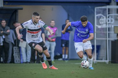 Itajai (sc), 10 / 04 / 2025 - Brezilya şampiyonluk serisi d 2025 'in ikinci ayağı için geçerli olan Barra fc ve Santa Cruz arasındaki maçta çekildi. (Richard ferrari.) (2nci bölüm)) 