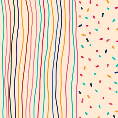 Soyut renkli desenler. modern arka plan. Renkli çizgili bej arkaplan