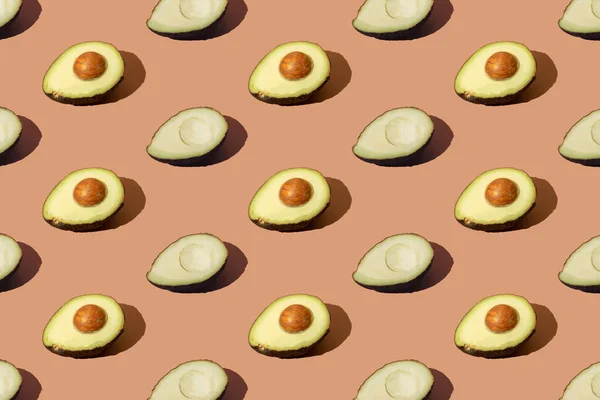 Avocado Bruine Crème Achtergrond Patroon — Stockfoto