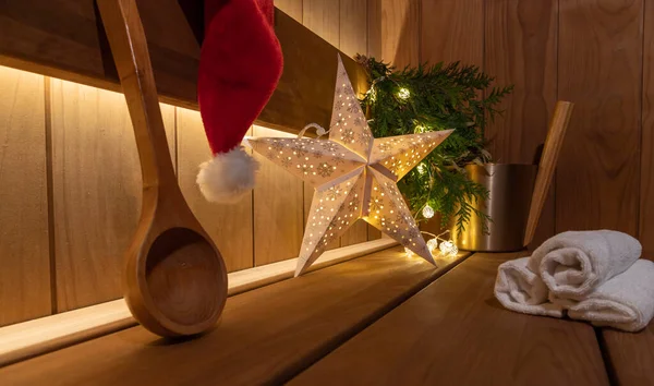 사우나 액세서리 크리스마스와 분위기 스톡 이미지