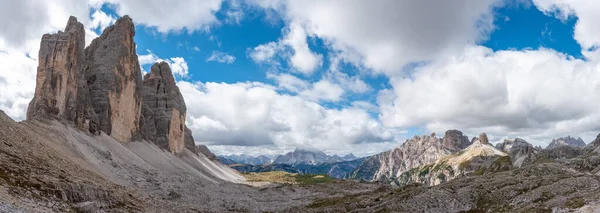 Veduta Delle Iconiche Montagne Drei Zinnen Nelle Dolomiti Altoatesine — Foto Stock