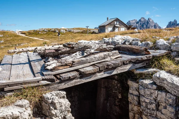 Dolomite Alpleri Ndeki Piano Dağı Nda Birinci Dünya Savaşı Sırasında — Stok fotoğraf