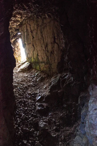 Ein Tunnel Lagazuoi Teil Eines Verteidigungssystems Ersten Weltkrieg Den Dolomiten — Stockfoto