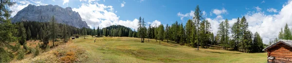 Typowy Alp Szopą Siana Alpach Dolomitowych Parku Przyrody Fanes Sennes — Zdjęcie stockowe