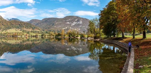 Scenic Lake Bohinj Triglav National Park Julian Alps Slovenia — стокове фото