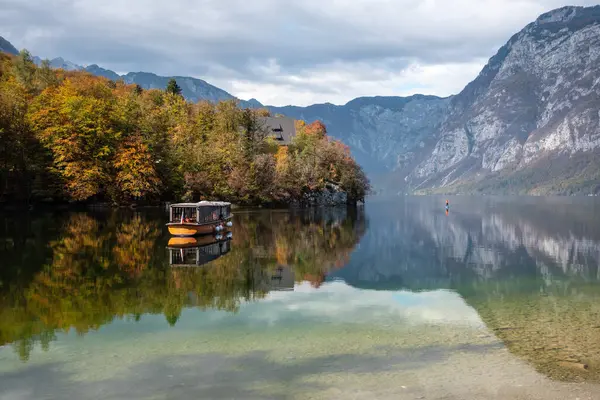 Der Malerische Bohinjer See Triglav Nationalpark Die Julischen Alpen Slowenien — Stockfoto