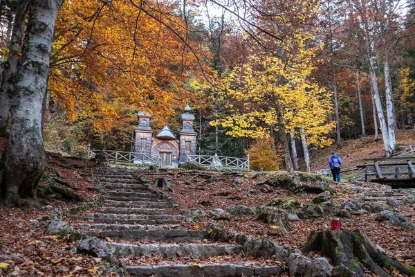 Small Russian Orthodox Chapel Triglav National Park Built Fallen Soldiers — Stock Photo, Image