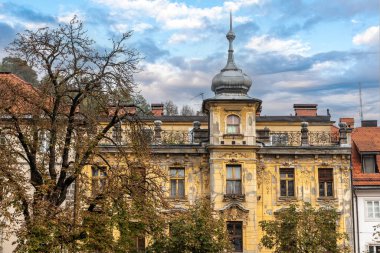 Slovenya 'nın Ljubljana kentindeki eski klasik konut