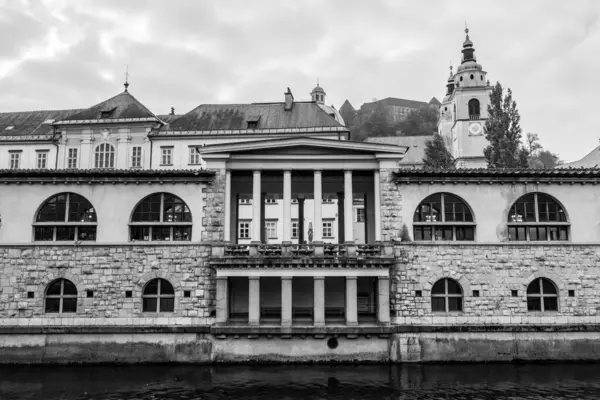 スロベニアのリュブリャナ中央市場の歴史的建造物 — ストック写真