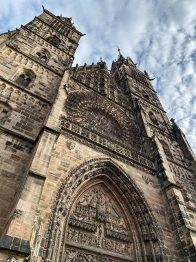 Beautiful old cathedral in the city center of Nuremberg, Germany