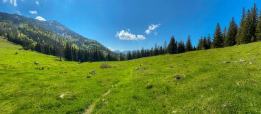 Beautiful alpine panoramic landscape in the Bavarian alps, Germany