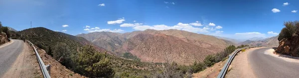 Vista Panorâmica Famoso Passe Tizi Test Nas Montanhas Atlas Marrocos — Fotografia de Stock