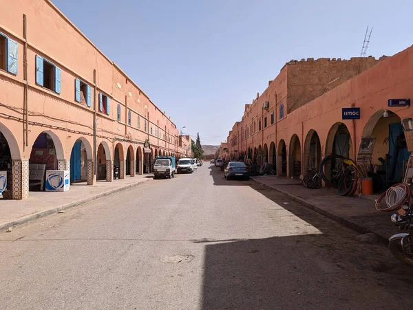 Типова Колонада Фасаді Будинків Центрі Тата Марокко — стокове фото