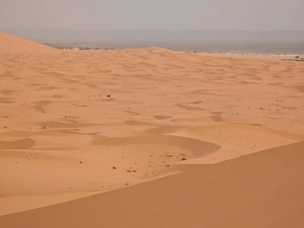 Malerische Dünen Der Wüste Erg Chebbi Teil Der Afrikanischen Sahara — Stockfoto