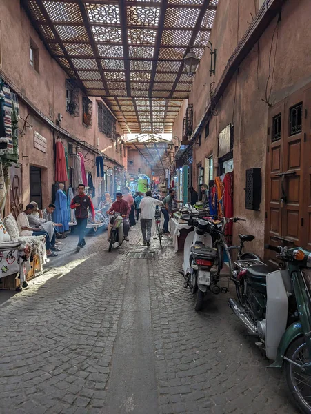 Впечатления Типичных Марокканских Базаров Медине Марракеша — стоковое фото