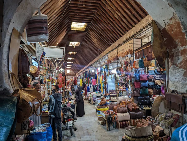 Impressioni Dei Tipici Souk Marocchini Nella Medina Marrakech — Foto Stock