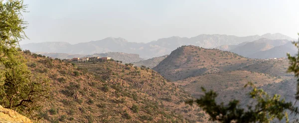 Tiran Fas Yakınlarındaki Atlas Dağlarının Üzerinde Gün Batımı — Stok fotoğraf