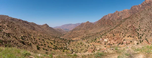 春の反アトラス山脈のアンメルン渓谷の素晴らしいパノラマビュー モロッコ — ストック写真