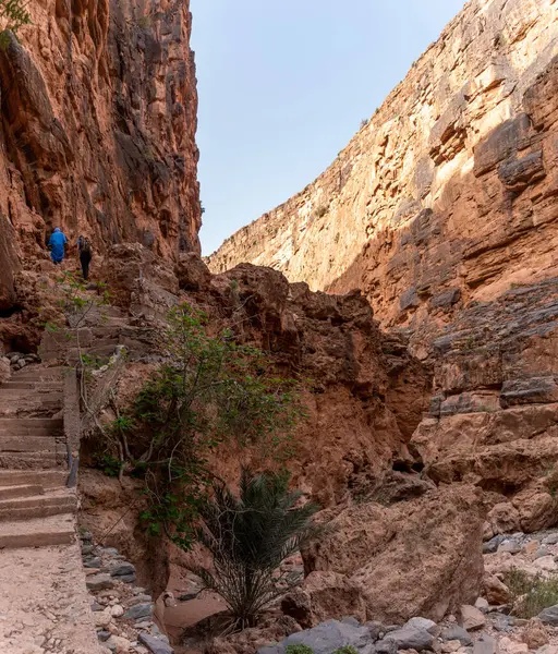 モロッコの反アトラスで象徴的なアムトゥディ渓谷をハイキング — ストック写真