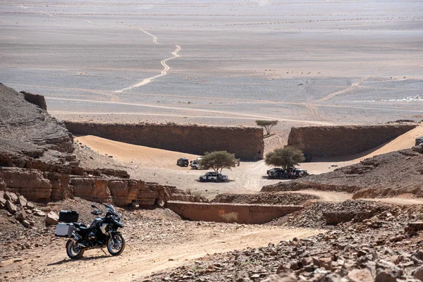Utsikt Från Toppen Berget Gara Medouar Till Öknen Marocko Stockfoto