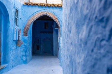 Şef Chaouen, Fas 'ta canlı mavi bir ara sokak.