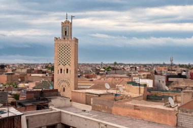 Marakeş, Fas 'taki Ben Salah Camii' nin minaresi.