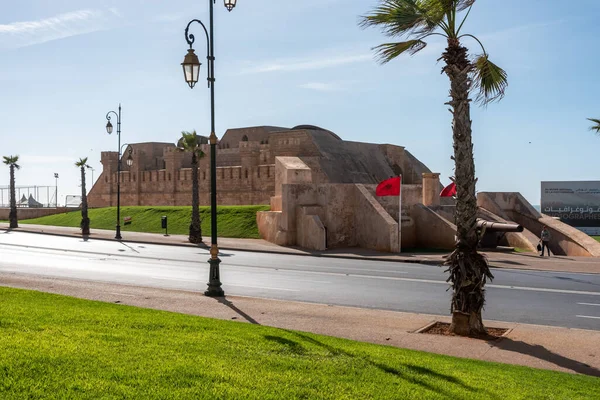 Rabat Fas Imparatorluk Döneminden Kalma Eski Bir Spanyol Sahil Bataryası — Stok fotoğraf