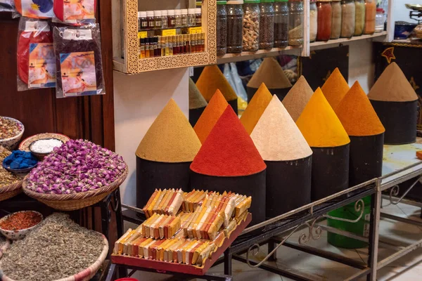 Impressioni Dei Tipici Souk Marocchini Nella Medina Marrakech — Foto Stock