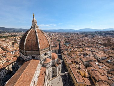 İtalya, Floransa 'daki Santa Maria del Fiore katedralinin hava manzarası