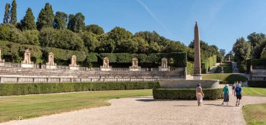 FLORENCE, İtalya - 18 Eylül 2023 - Floransa, İtalya 'da Park Giardino di Boboli